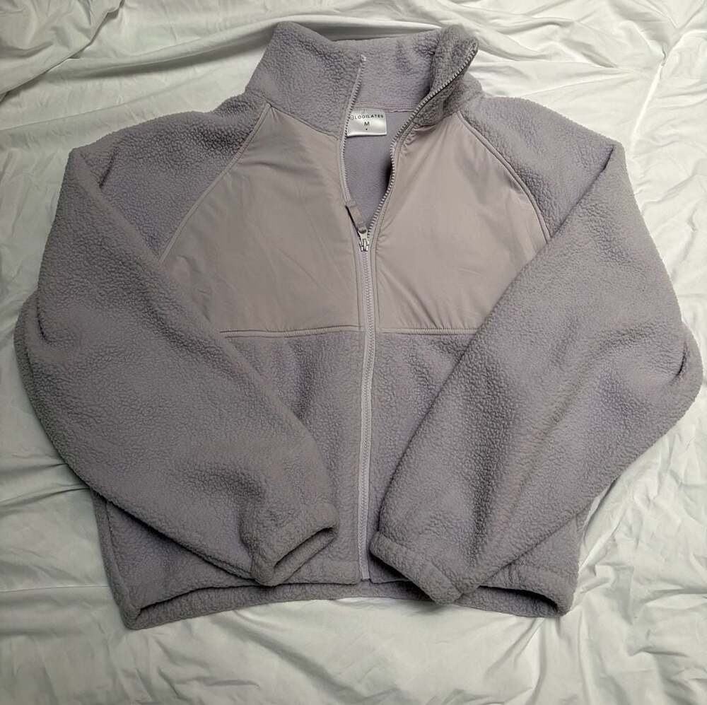 Blogilates Campfire Fleece Full Zip Jacket Light Purple Medium
